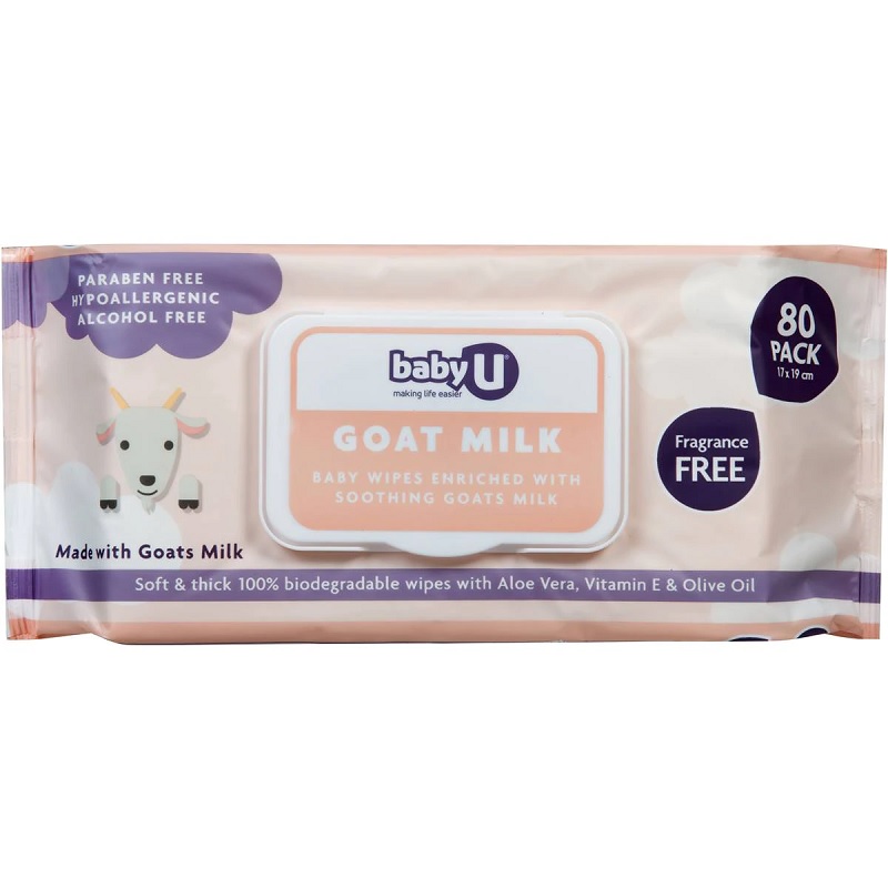 Luvme Goat Milk Baby Wipes 80Pk 