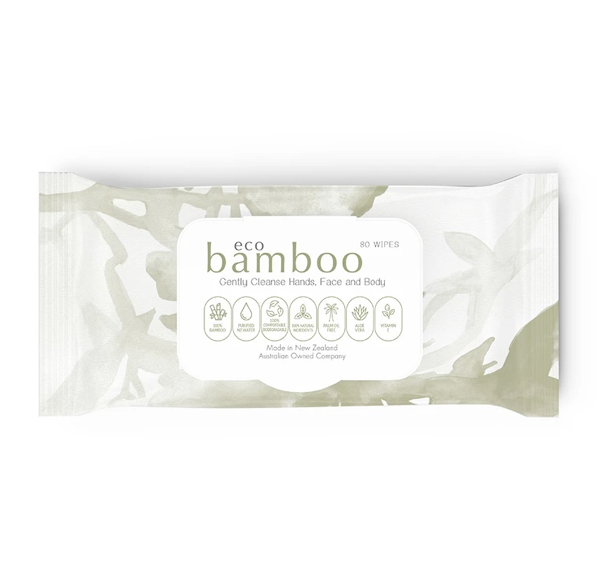 Luvme Biodegradable Eco Bamboo Wipes 80pk 